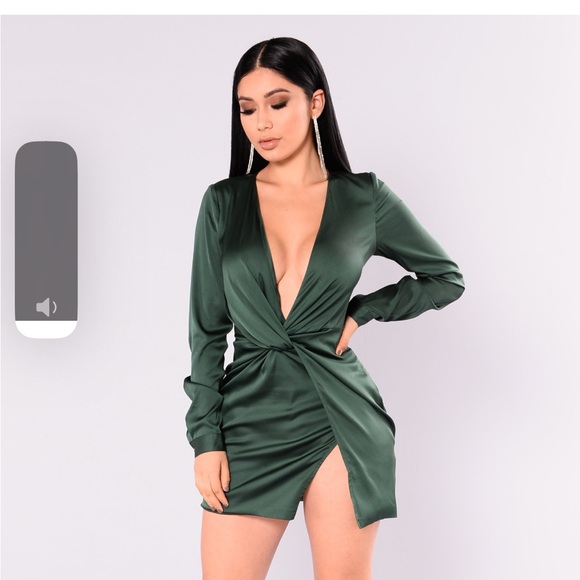 SUGAR FREE DRESS hunter green - Picture 1 of 6